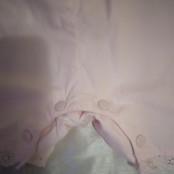 George girl's pink jumper size6-9M sleeveless lace snapon embroidered summer - Picture 6 of 6